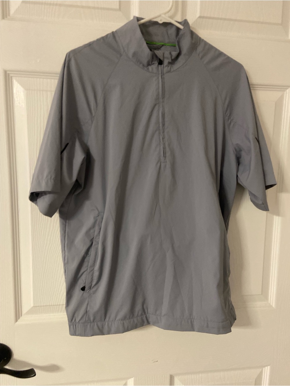 T40- ADIDAS Grey CLIMAPROOF Windbreaker Shirt